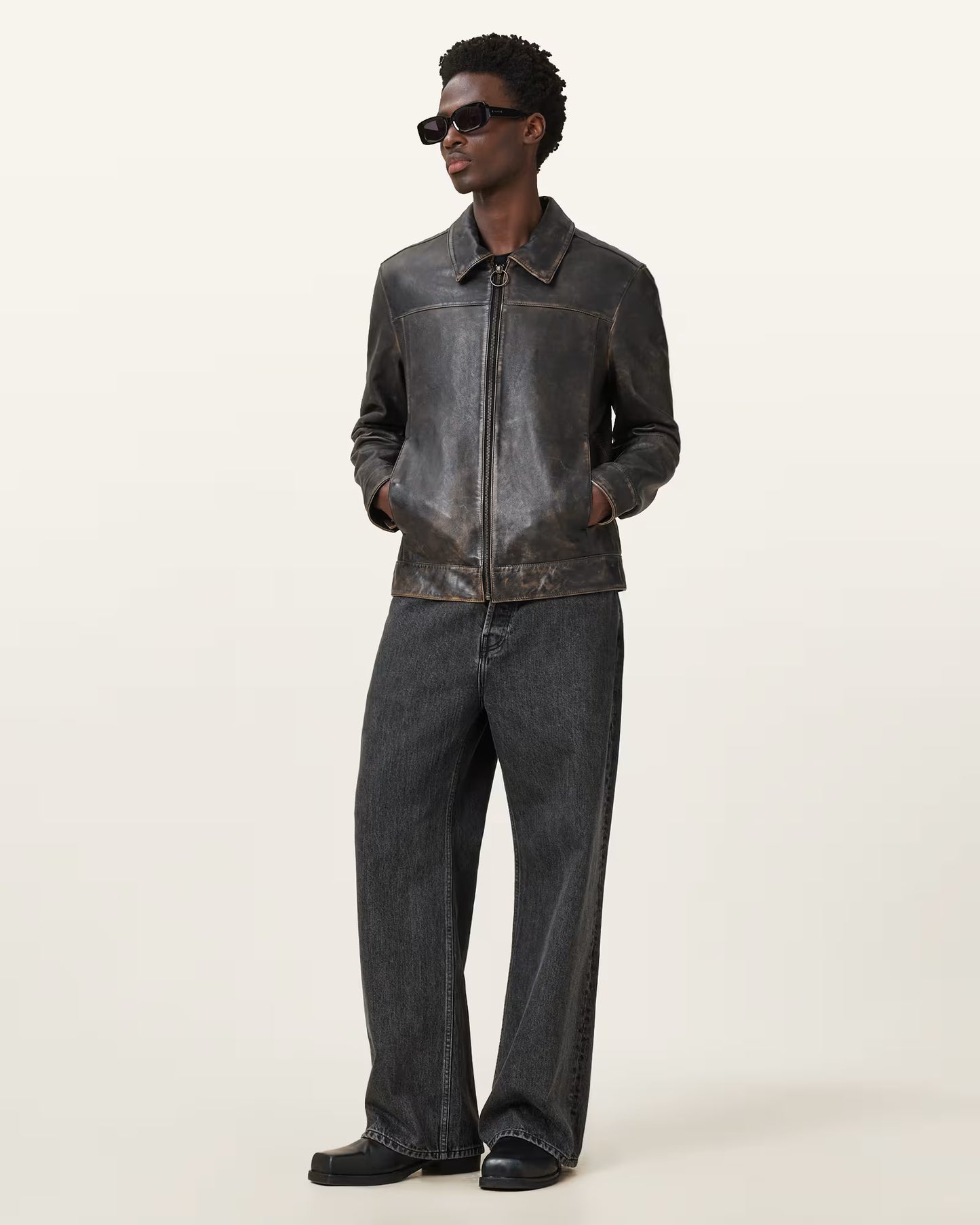 made in Pakistan from full-grain leather