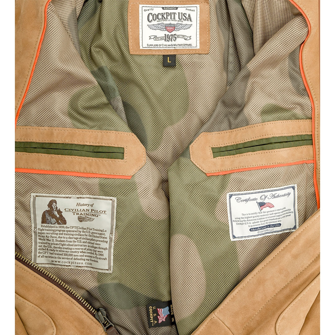 OakLeather Gentleman Pilot A-2 Jacket Tobacco Brown