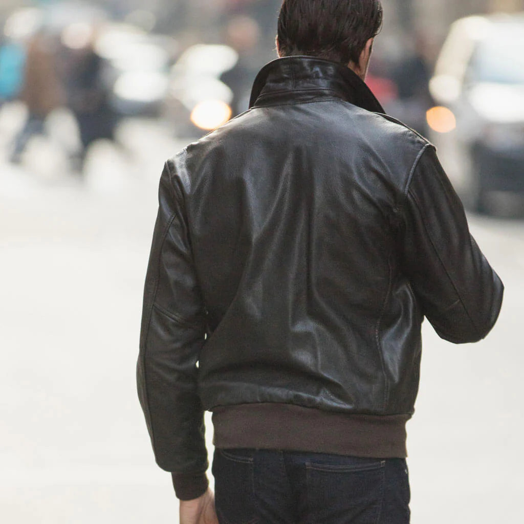 Oak Leather U.S.A.F. 21st Century Long Jacket Brown