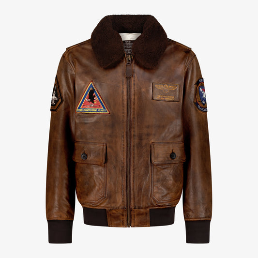 TOP GUN® TOP HOOK OAK LEATHER JACKET