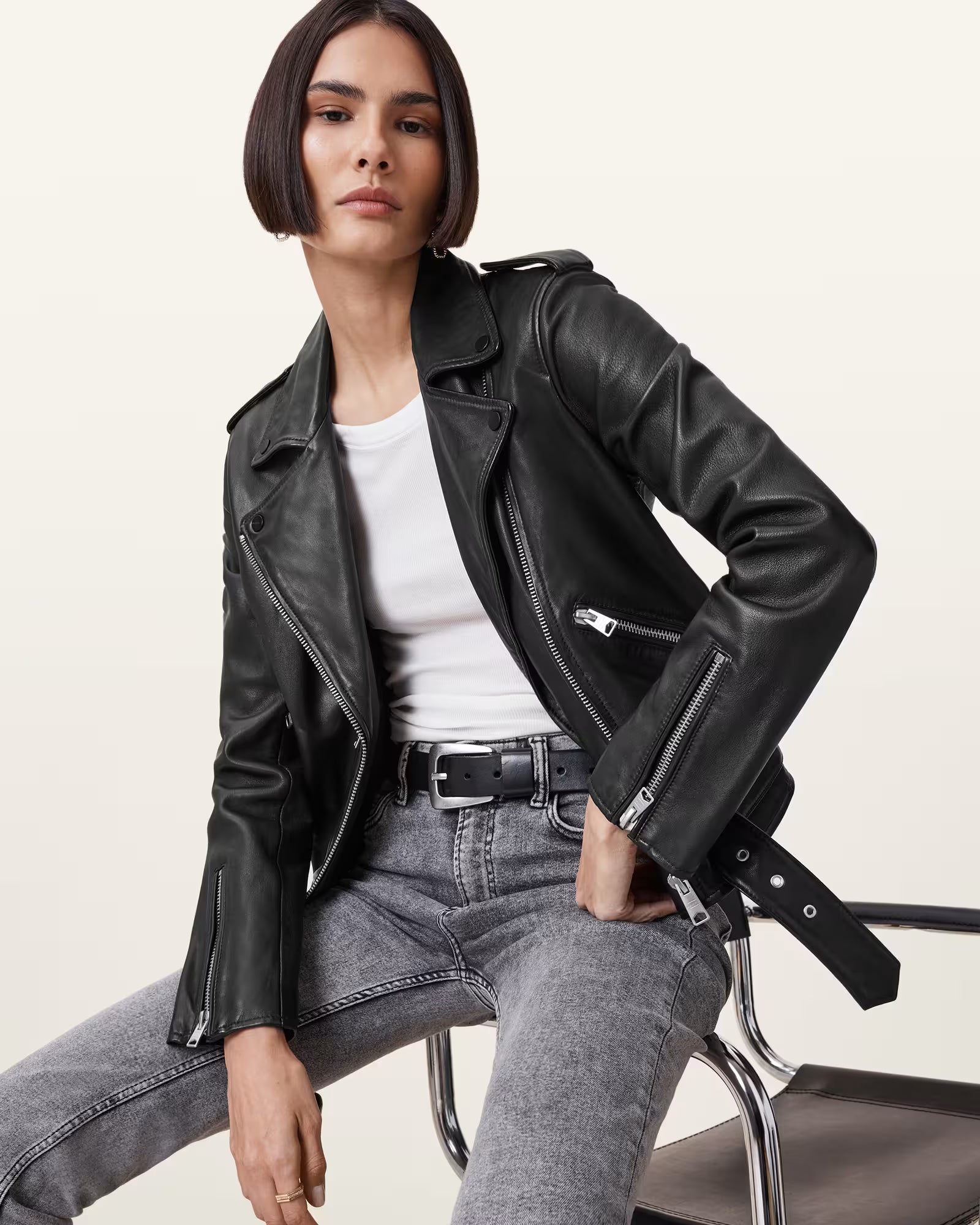 Men’s Balfern Oak Leather Motorcycle Jacket