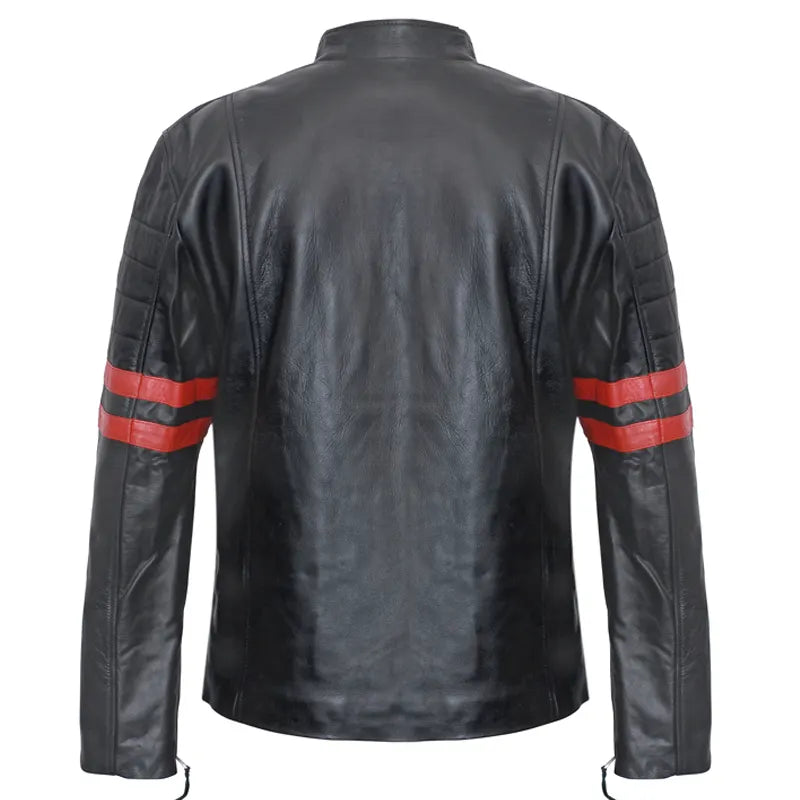 Handmade Pakistan Hybrid Fight Club oak leather biker jacket