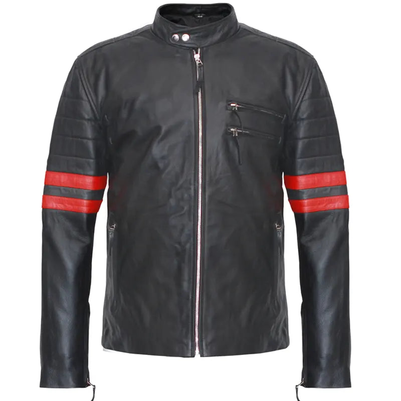 Front view of Hybrid Fight Club Mayhem Oak Leather Jacket