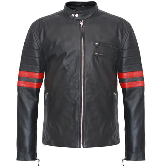 Front view of Hybrid Fight Club Mayhem Oak Leather Jacket