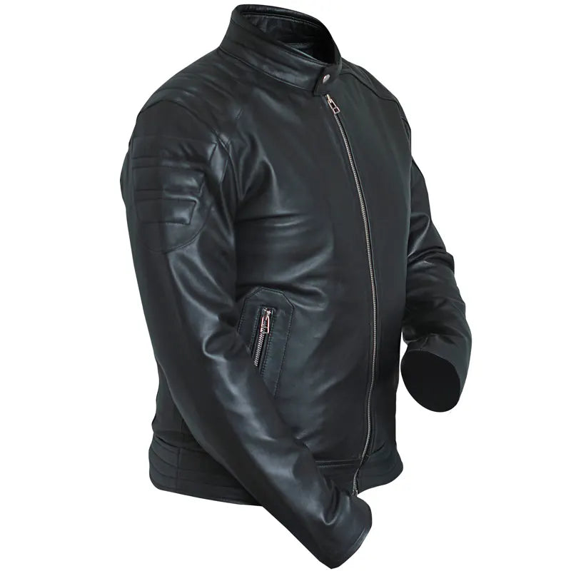 Handmade Pakistan Jensen Huang oak leather biker jacket