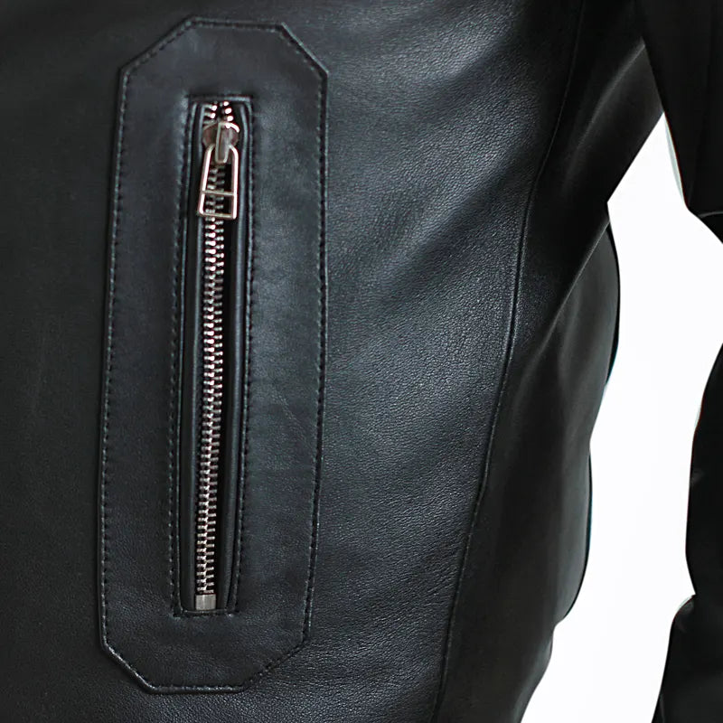 Stylish Jensen Huang oak leather biker jacket Pakistan