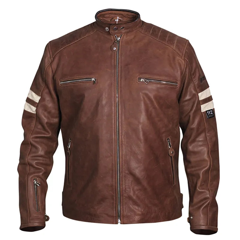 Front view of Joe Rocket Classic 92 Oak Leather Motorcycle Jacket