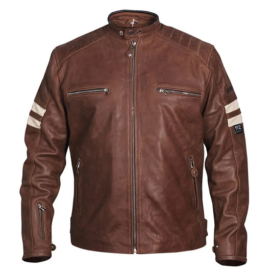 Front view of Joe Rocket Classic 92 Oak Leather Motorcycle Jacket