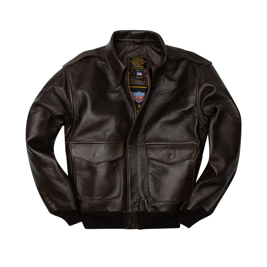 OakLeather 100 Mission A-2 Pilot Jacket Z2011A front view