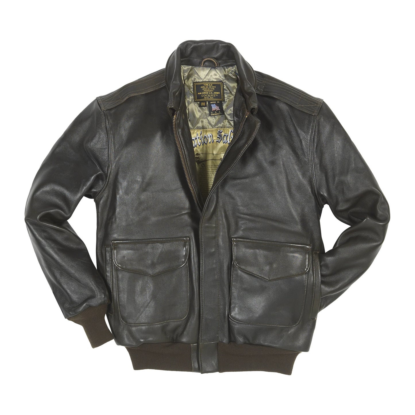 OakLeather Antique Lamb Jacket Z2567MM in Brown front view