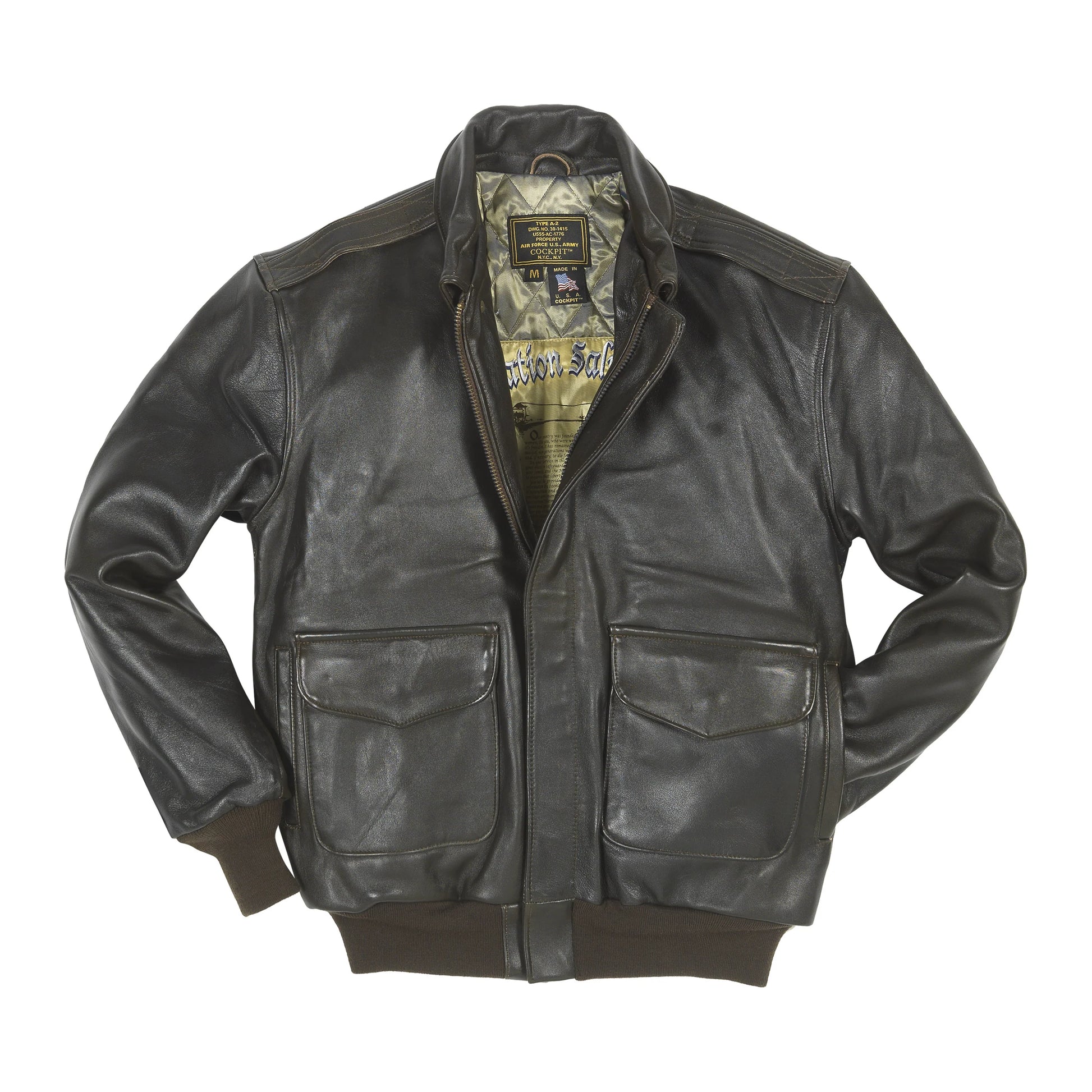 OakLeather Antique Lamb Jacket Z2567MM in Brown front view