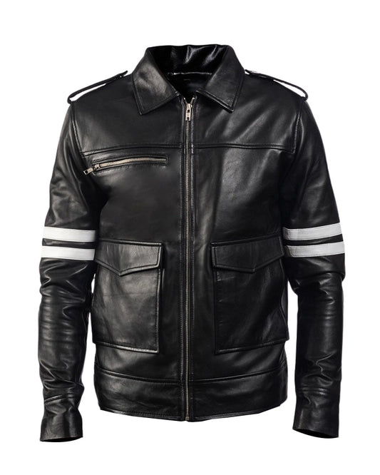 OakLeather Men’s Alex Mercer Prototype Jacket front view