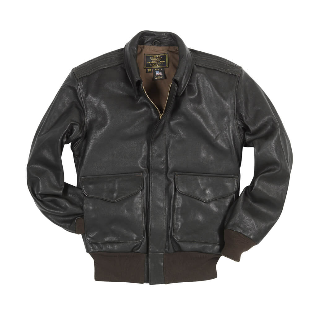 OakLeather U.S.A.F. 21st Century A-2 Jacket Z21V41 Brown front view