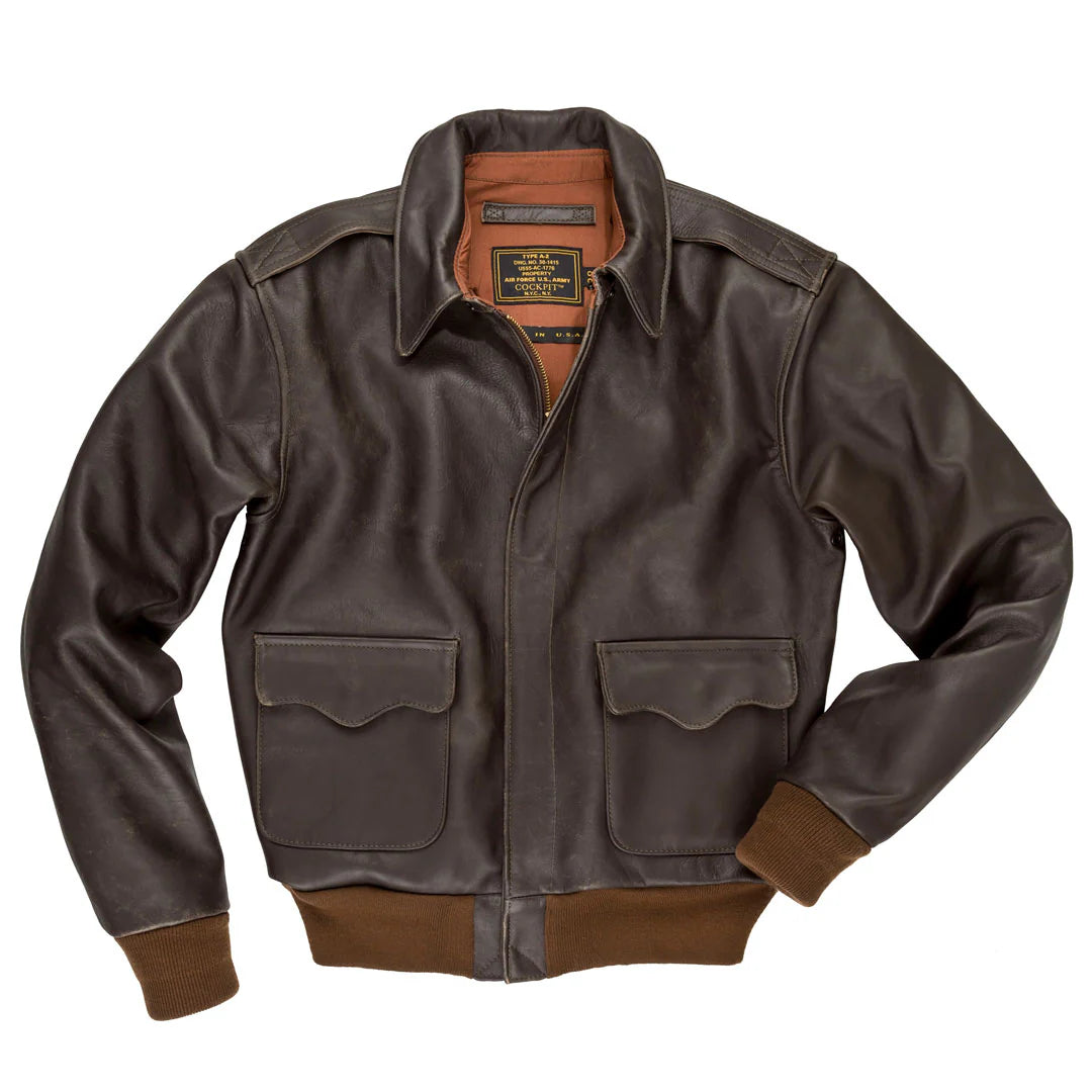 OakLeather 40th Anniversary A-2 Flight Jacket Front View