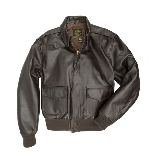 OakLeather WWII Government Issue A-2 Jacket Z2107H in Mahogany front view