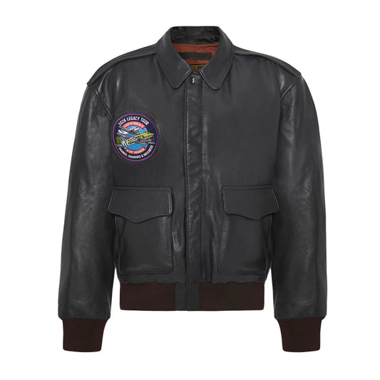 OakLeather D-Day Squadron 2024 80th Anniversary A-2 Jacket Z21C016 front view