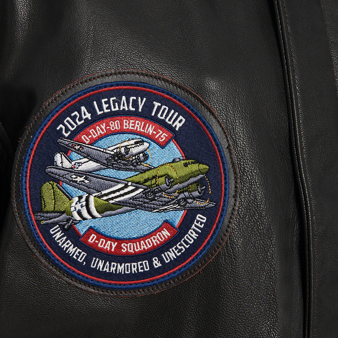 OakLeather D-Day Squadron 2024 80th Anniversary A-2 Jacket Z21C016
