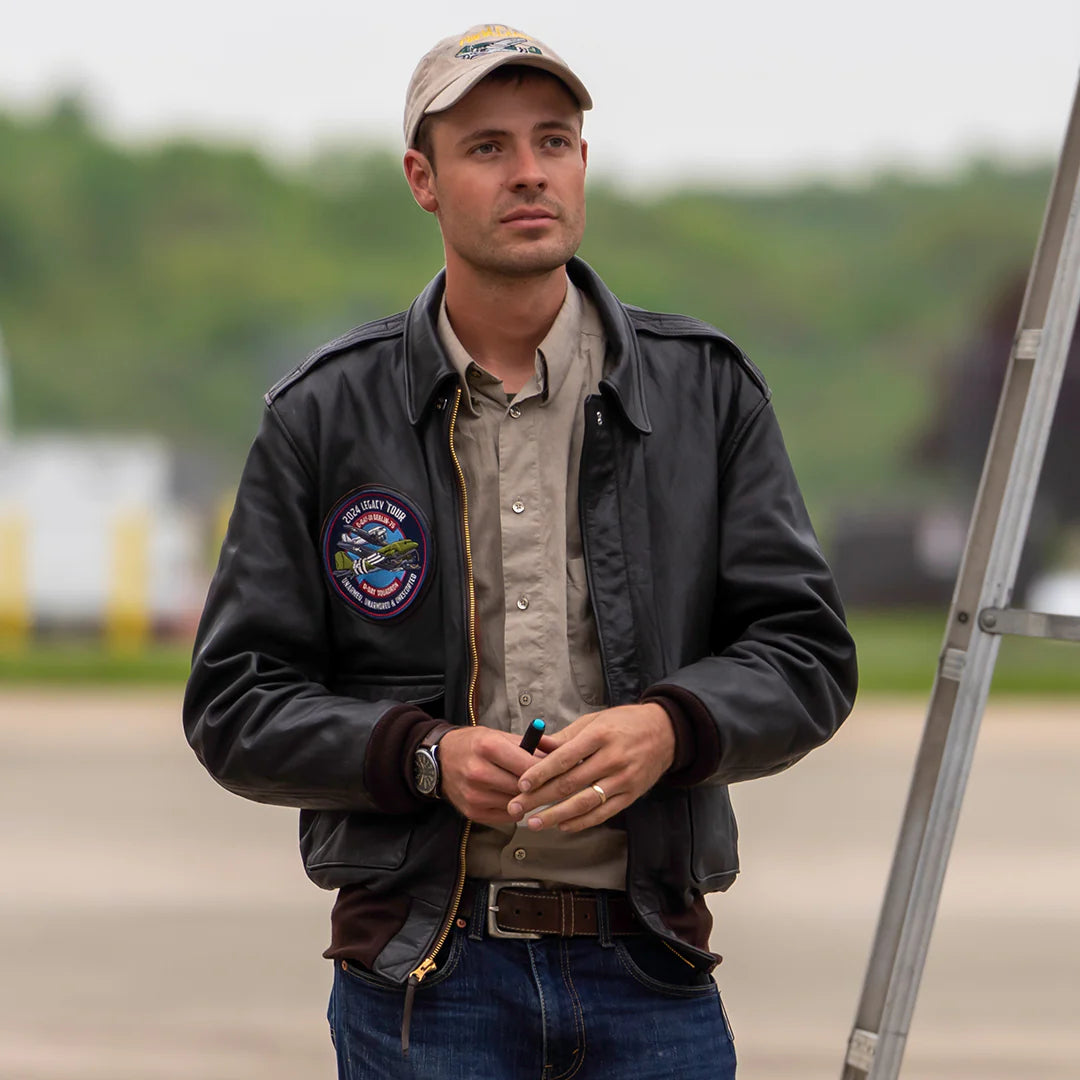 OakLeather D-Day Squadron 2024 80th Anniversary A-2 Jacket Z21C016