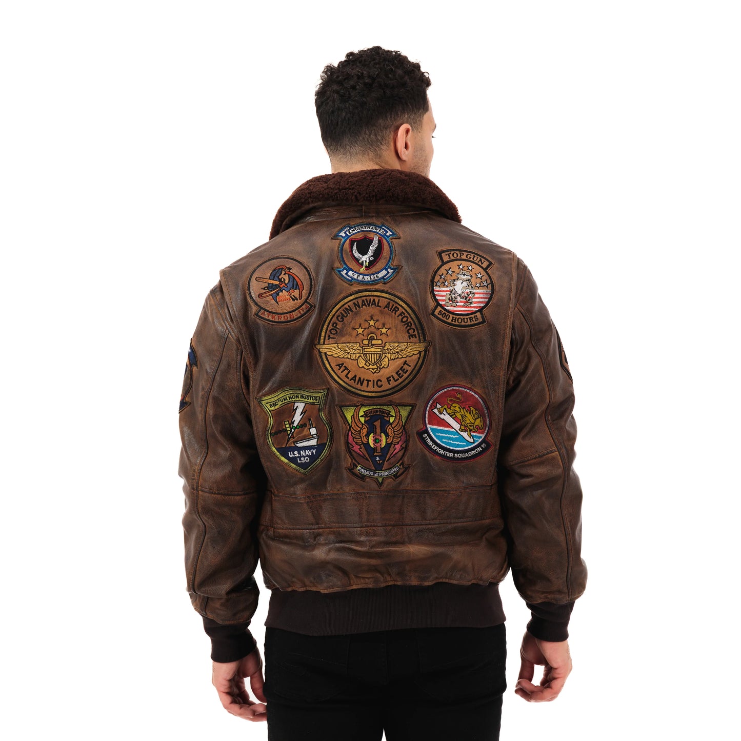 TOP GUN® TOP HOOK OAK LEATHER JACKET