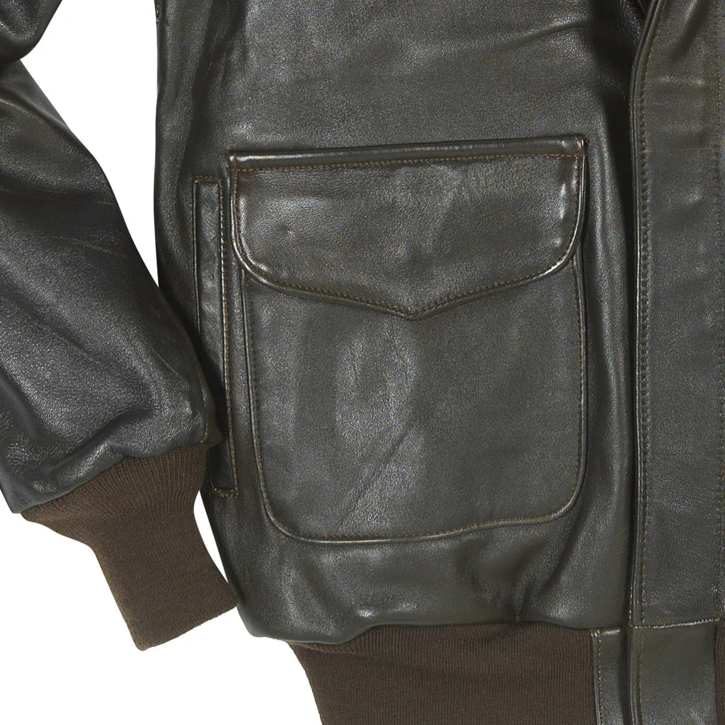 OakLeather Antique Lamb Jacket Long Fit Brown