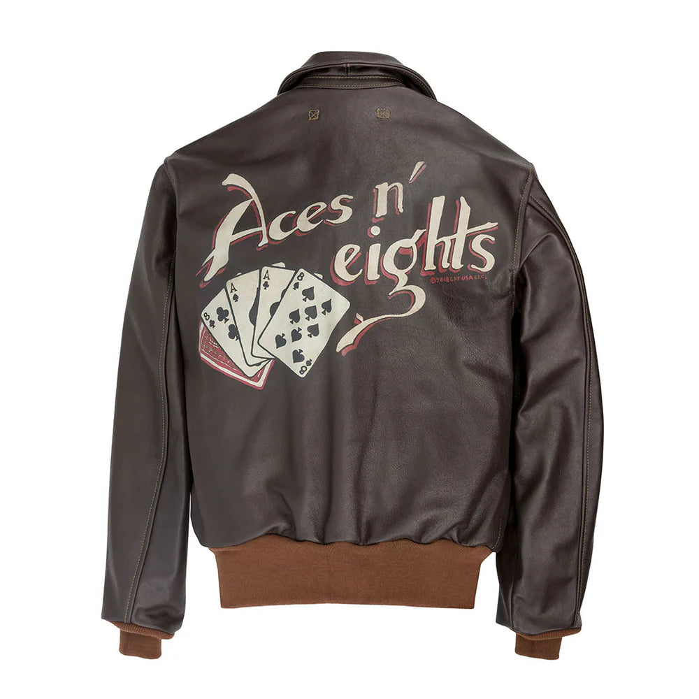 Black leather jacket on a white background