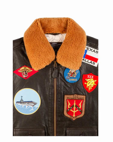TOP GUN OFFICIAL SIGNATURE SERIES OAK LEATHER JACKET
