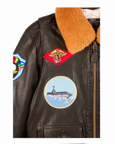 TOP GUN OFFICIAL SIGNATURE SERIES OAK LEATHER JACKET