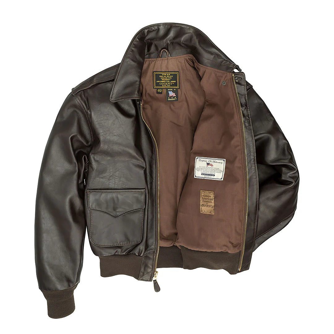 Oak Leather WWII Government Issue Jacket in Mahogany